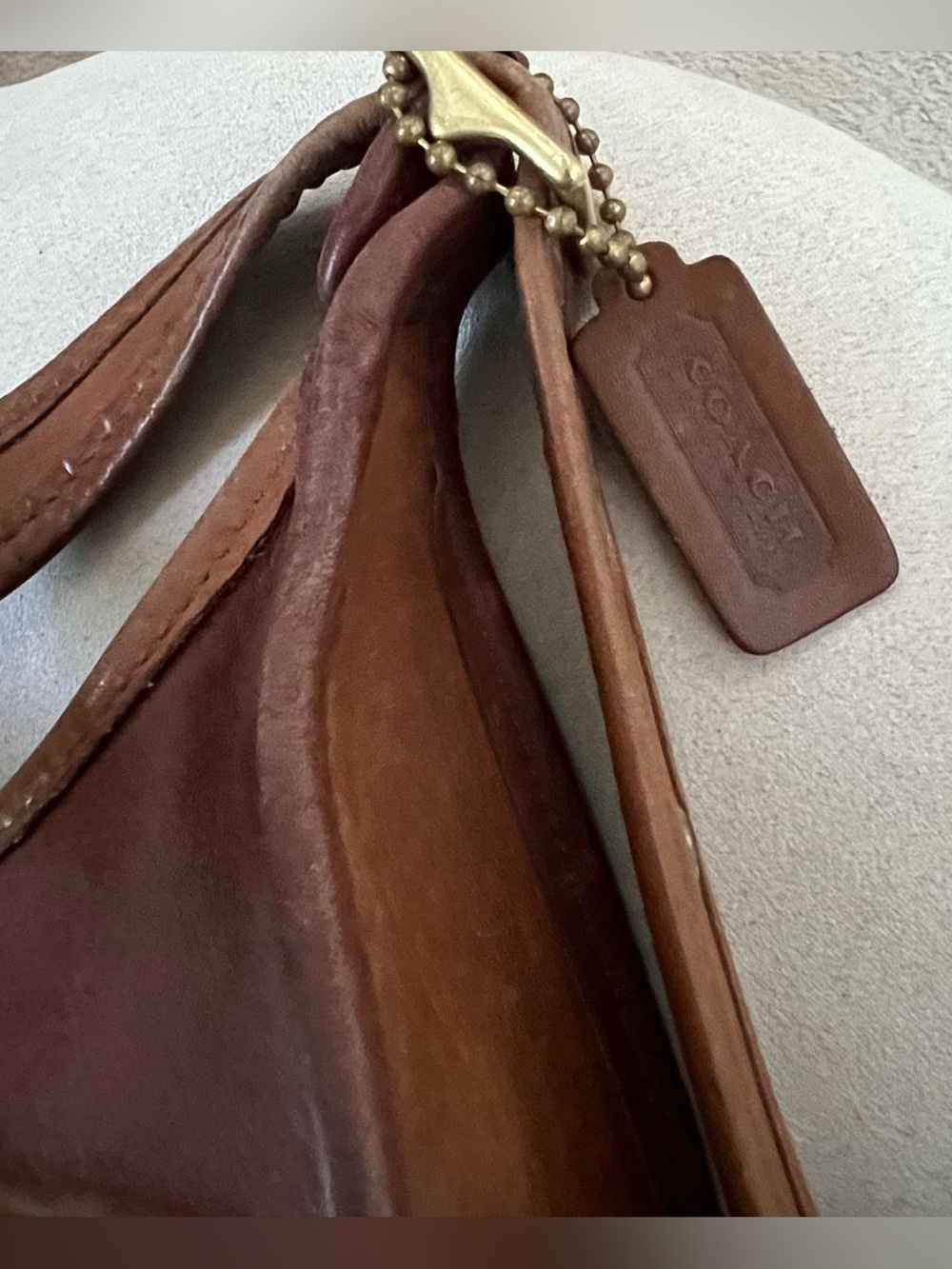Vintage COACH Janice Legacy Leather Crossbody Shoulder Bag Brown British Tan USA - Picture 10 of 14